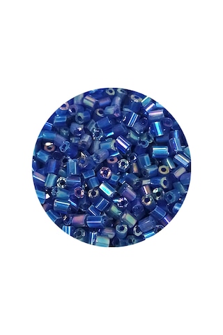 Kesme Cam Boncuk 2mm - 60 Gram - Koyu Mavi - Bnc392