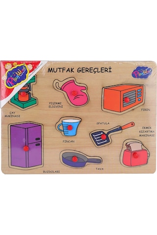 Ony-168-169 Ahşap Tutmalı Mutfak Gereçleri -onyıl Oyuncak
