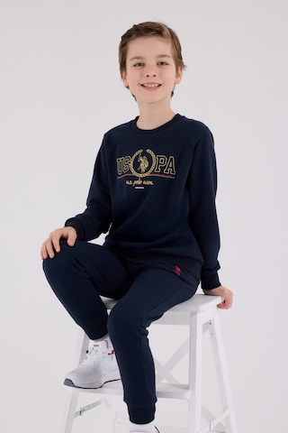 U.S. Polo Assn. Lisanslı Erkek Çocuk Alt Üst 2 Parça Eşofman Takımı Us2232 Lacivert