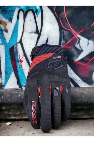 Five Gloves Rs3 Evo Motosiklet Eldiveni Kırmızı - Siyah