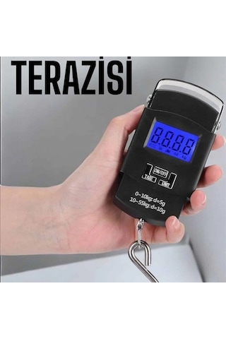 50 Kg Dijital Ekranlı El Kantarı Kancalı Portatif Ağırlık Ölçer
