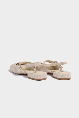 DeFacto Kadın Düz Taban Balerin Sandalet D8964AX25SMBG123 Bej