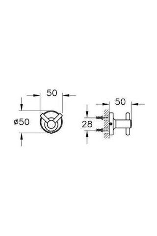 VitrA Base 300 Krom İkili Askı A44111 Krom