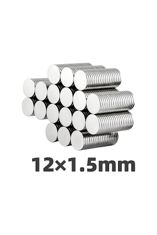 10 Adet 12x1.5 Mm Neodyum Mıknatıs Dekoratif Magnet Güçlü Çekim