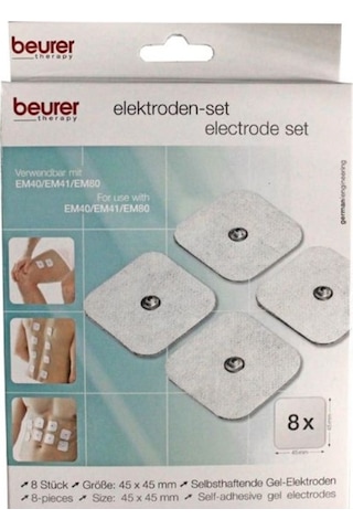 Beurer 4.5 x 4.5 CM Çıt Çıtlı Kare Tens Pedi 8'li