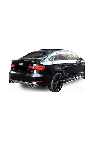 Audi A3 8v Sedan S3 Difüzör Parlak Siyah Plastik Çift Çıkış 2012-2016 Arka-difizör-bodykit-ek-karlık