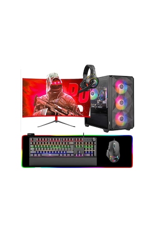 Dragos DRX6848 i5-13400F 16 GB 512 GB NVMe RTX3050 23.6" Dos Masaüstü Oyuncu Bilgisayarı