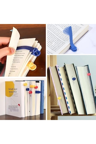 3 Lü Otomatik Kitap Ayıracı Akıllı Silikon Yer İmi Klips Seti, Okuma Severler İçin Pratik Kitap Ak