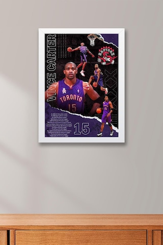 Vince Carter Çerçeveli Tablo - Toronto Raptors Nba Posteri Tablo