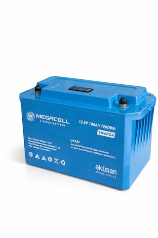 Megacell 12.8 V 100 Ah Lityum Demir Fosfat Lifep04 -prizmatik Hücreli-bluetoothlu Megacell 12.8 V 100 Ah Lityum Demir Fosfat Lifep04 -prizmatik Hücreli-bluetoothlu