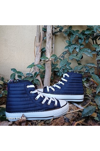 Scarpe Magiche Elyaflı Paraşüt Model Kız Çocuk Ayakkabısı 31-35 Numara Arası Işıksızdır Lacivert