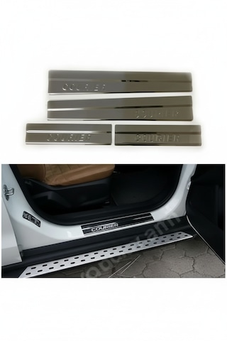 Ford Courier 2014 Sonrası Krom Kapı Eşiği 4 Parça P.çelik