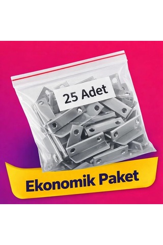 Proalet Çekmece Kilidi Karşılılığı, Sac, 25x10x7 Mm, Metal Gövde, Dayanıklı, Montaj Uyumlu, Mobilya, Dolap, Ka Diğer