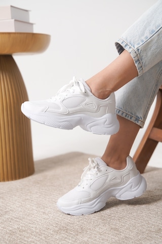 Daxtors Garantili D1152 Günlük Ortopedik Kadın Sneaker Spor Ayakkabı Beyaz
