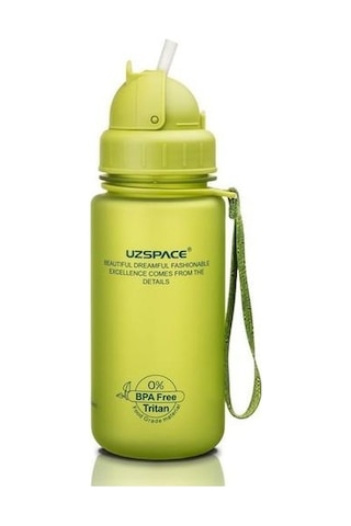 Uzspace Pipetli 400ml Tritan Su Matarası Bpa Koku Sızdırma Yok