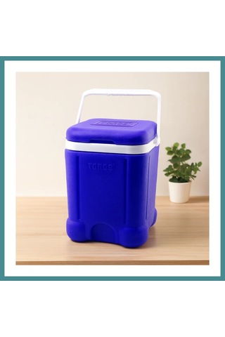 Trendexa 20l Mavi Kare Plastik Buzluk - Taşıma Kulplu Mac Çok Renkli