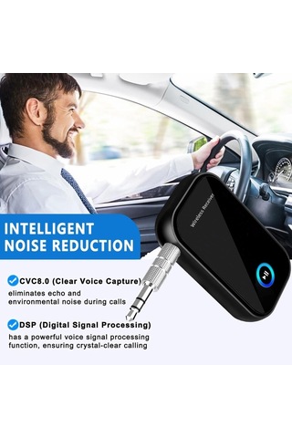 Sones Araç Bluetooth 5.0 Ses Alıcısı 3.5mm Bluetooth Dönüştürücü
