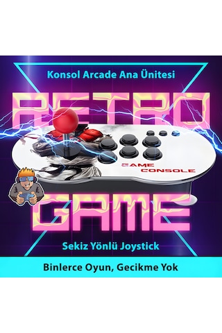 İdragon M9 Arcade Oyun Konsolu Hdmı Çıkış 64gb Hafıza 2 Oyunculu Joystick Seti