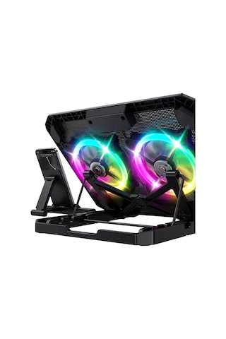 Rgb Fanlı Laptop Soğutma Standı Usb Girişli Notebook Yükseltici