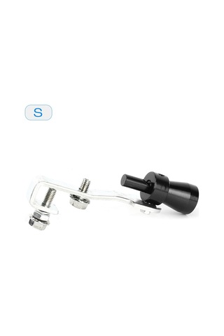 Youmex Alüminyum Turbo Sesli İsviçre, S Boy 10.2x1.8cm , Siyah - Araç/motosiklet Ekzos Borusu Uyumlu, Yüksek Ses, Kolay Kurulum