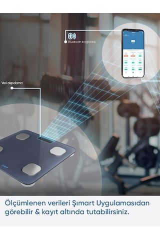 Şımart Teknoloji Akıllı Elektronik Tartı Yağ Su Kas Vücut Kitle Endeksi