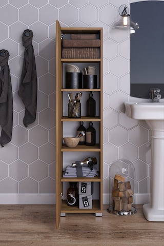 Saltık Çok Amaçlı Banyo Antre Mutfak Balkon Dolabı Kiler Ceviz