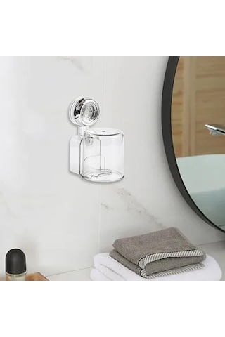 Bosphorusboutique02 Argent Renk Suntek Vantuz Diş Fırçası Tutucu Ev İçin Çok Kullanışlı Diğer