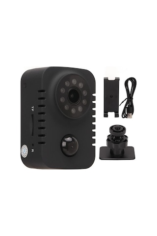 Qingmipy Md29 Kamera: Güneş İzi Algılama Kaydedici, Gece Görüşü Kızılötesi Klipsli Kameralar, 1080p Geniş Açı Kartlı Kayıt Cihazı Siyah