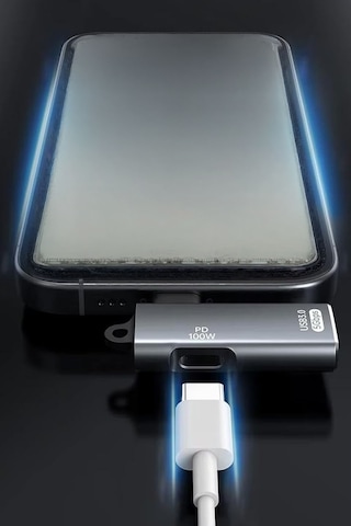 L Tipi Type-c To Usb 3.0 Otg Çevirici Adaptör 100w Pd Şarj Girişli Dönüştürücü