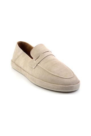 Bambi Bej Leather Erkek Loafer Ayakkabı E01589240102 Bej