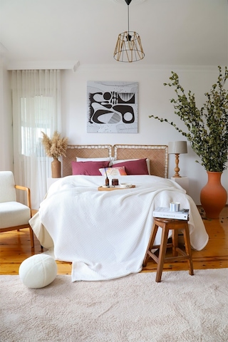 Vivamaison Çift Kişilik Waffle Pike Yatak Örtüsü Pamuklu Beyaz