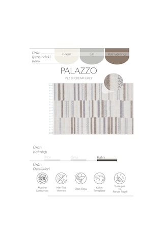 Cool Halı Palazzo Renkli Mutfak Halısı Yumuşak Bukle Tezgah Önü Leke Tutmaz Kabartmalı Modern Halı