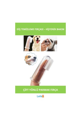 Yumuşak Silikon Kedi Köpek Diş Temizleme Parmağı Fırçası