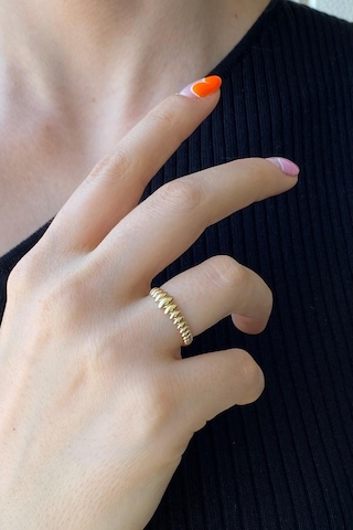 Zümrüt Sarraf 14 Ayar Yeşil Altın Kadın Suzme Burgu Yüzük 553891747