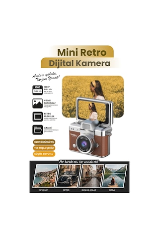 Teknoloji Gelsin Mini 1080P Ekranlı Dijital Anahtarlık Vlog Kamerası