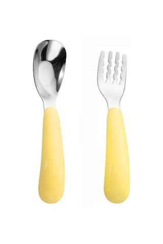 316 L Paslanmaz Çelik Sarı Bebek Çocuk Kaşık Ve Çatal Cin770sr Sarı