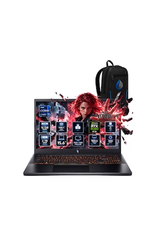 Acer Nitro V 15 NH.QZ8EY.002RNP03 i7-13620H 16 GB 2 TB SSD RTX5060 15.6" W11P Dizüstü Bilgisayar