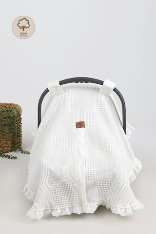 Fırfırlı 2'li Pike Bebek Puset Örtüsü Ve Puset Minderi Ortopedik Bel Destekli