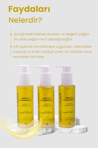 Bade Natural Jojoba Ve Skualan İçerikli Makyaj Temizleme Yağı 100 ML