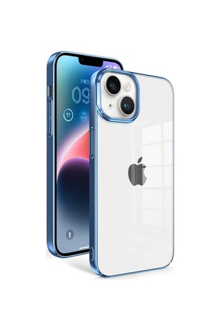 Apple Uyumlu iPhone 14 Plus Kılıf Zore Kenarları Renkli Arkası Şeffaf Sun Sert Kapak