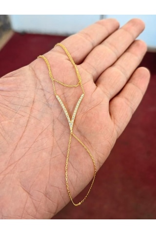 Beyaz Taşlı Gümüş Şahmeran Bileklik - Rodyum Renk Gold