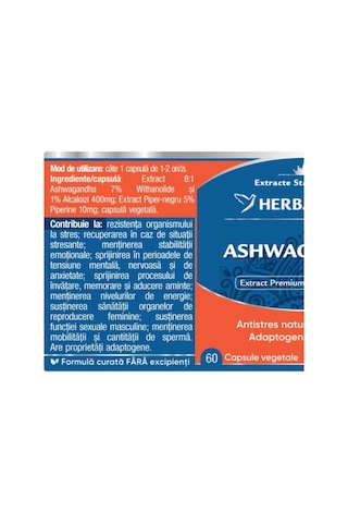 Ashwa/gandha 400 Mg 60 Kapsül %7 Withanolid & Piperin İçeren Adaptogen Destek