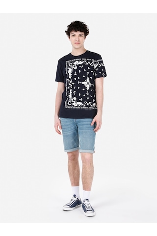 Colins Lacivertvert Erkek Tshirt K.Kol Cl1067707 Q1.V2 Nav Lacivert