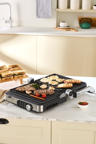 Karaca Gastro Gourmet 2000 W 6 Dilim Kapasiteli Izgara Ve Tost Makinesi