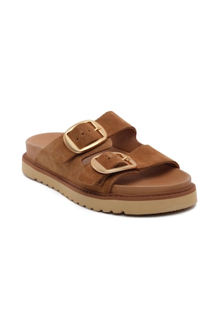 Greyder 59054 Sigaro Süet Kadın Hakiki Deri Terlik -810 Sigaro Taba