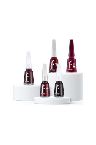 Black Cherry Nails Mürdüm/bordo Tonlu 5'li Oje Seti SET163