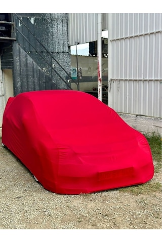 Masgarage09 Üniversal Kırmızı Penye Araç Brandası