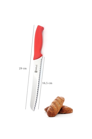 Red Serisi Mutfak Bıçak Seti Tırtıklı Ekmek Bıçağı 29.5 Cm