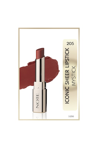 Note Cosmetics Iconic Sheer Lipstick Nemlendirici Parlak Ruj 205 Mystick Nemlendirici Parlak Ruj - Nude 205