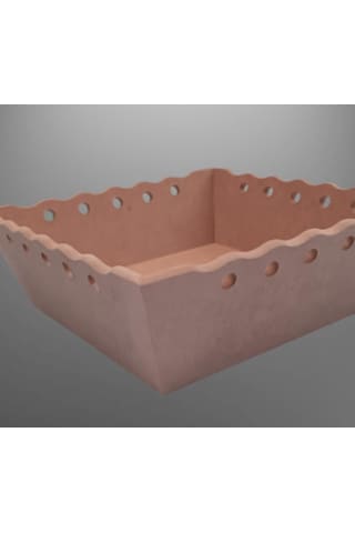 Hobi Dekoratif Model Ekmek Sepeti Dalgalı Kenar Oymalı HAM MDF Ahşap EL Yapımı ham